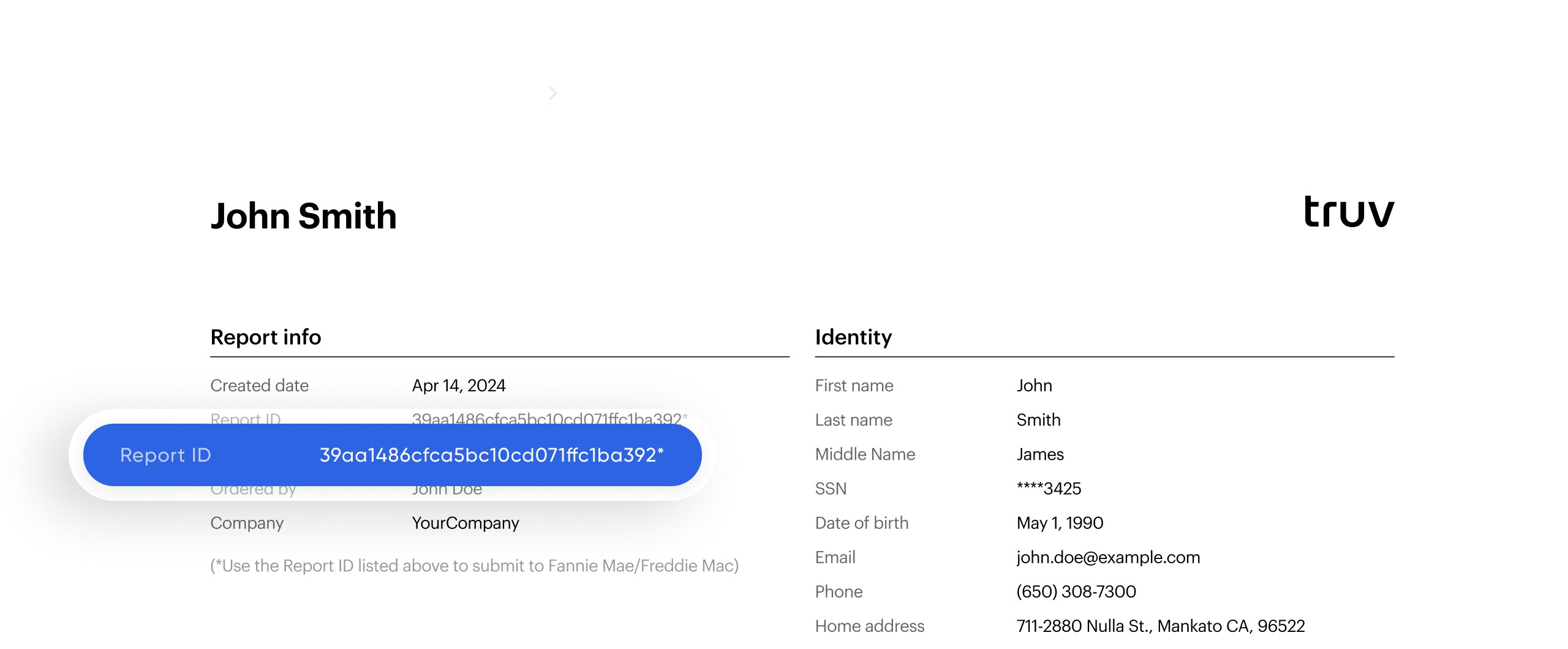 Returned data