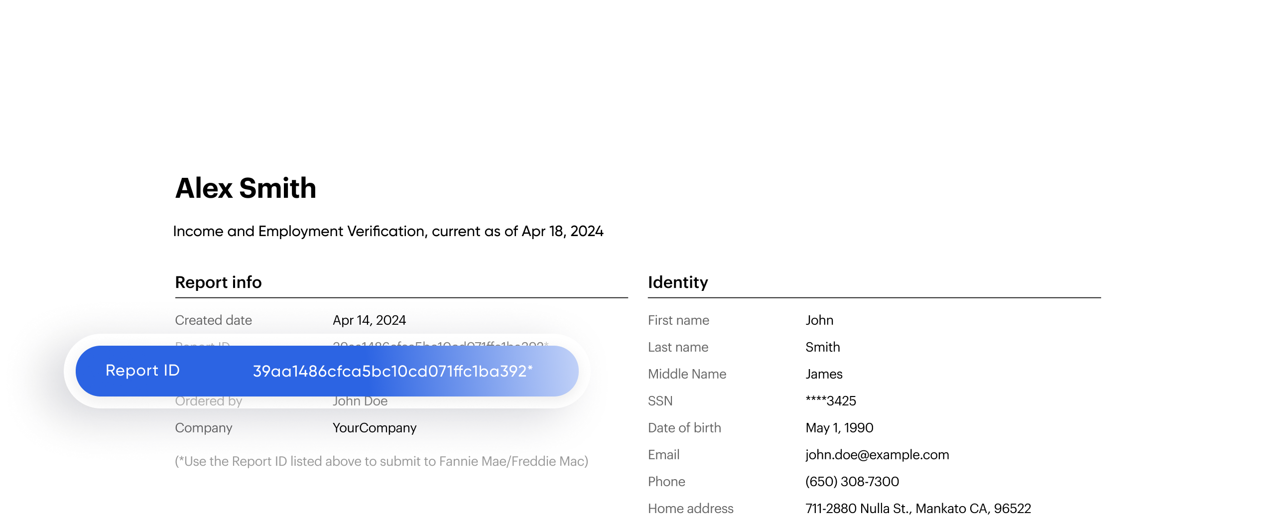 Returned data