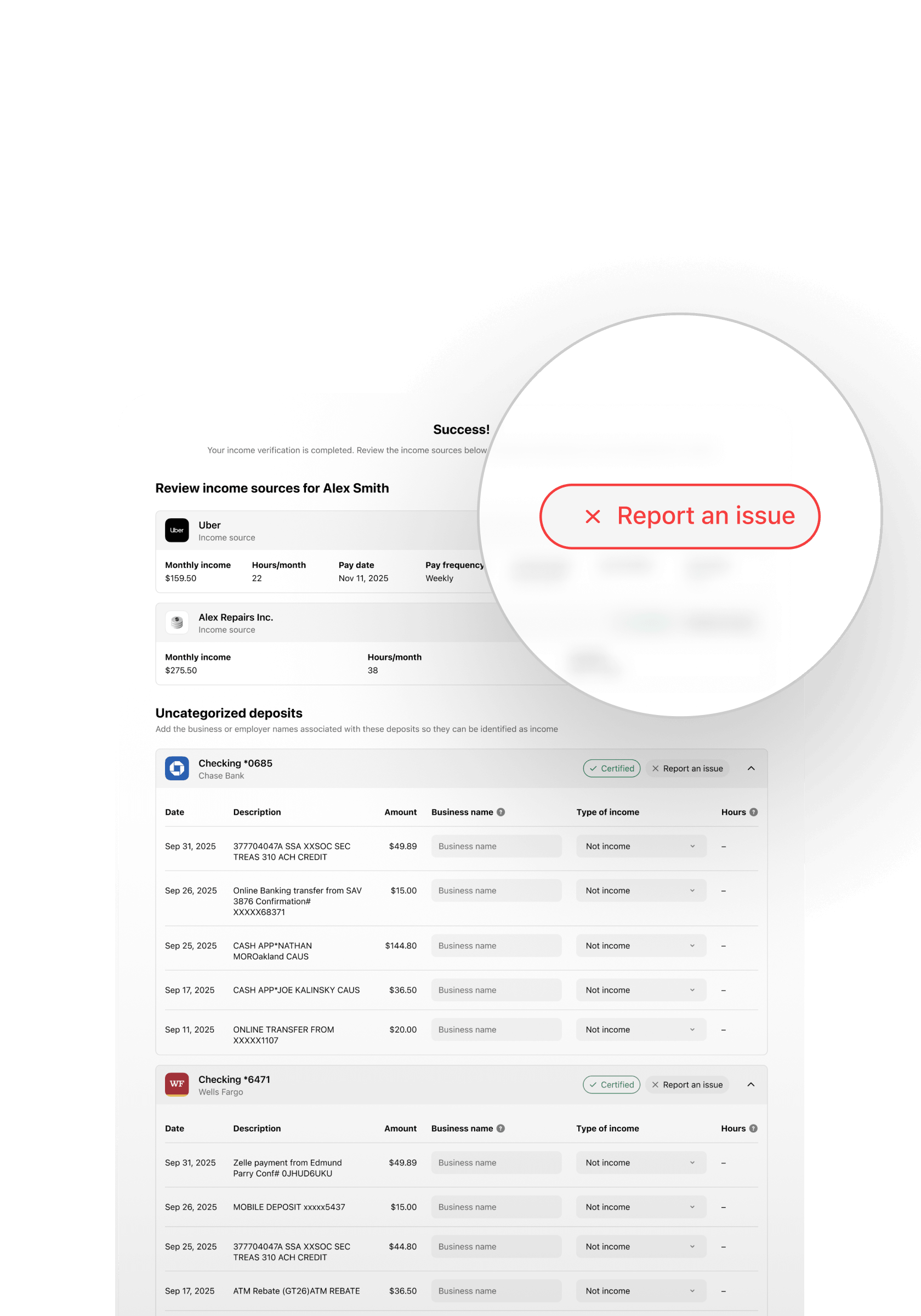 Client self-certification