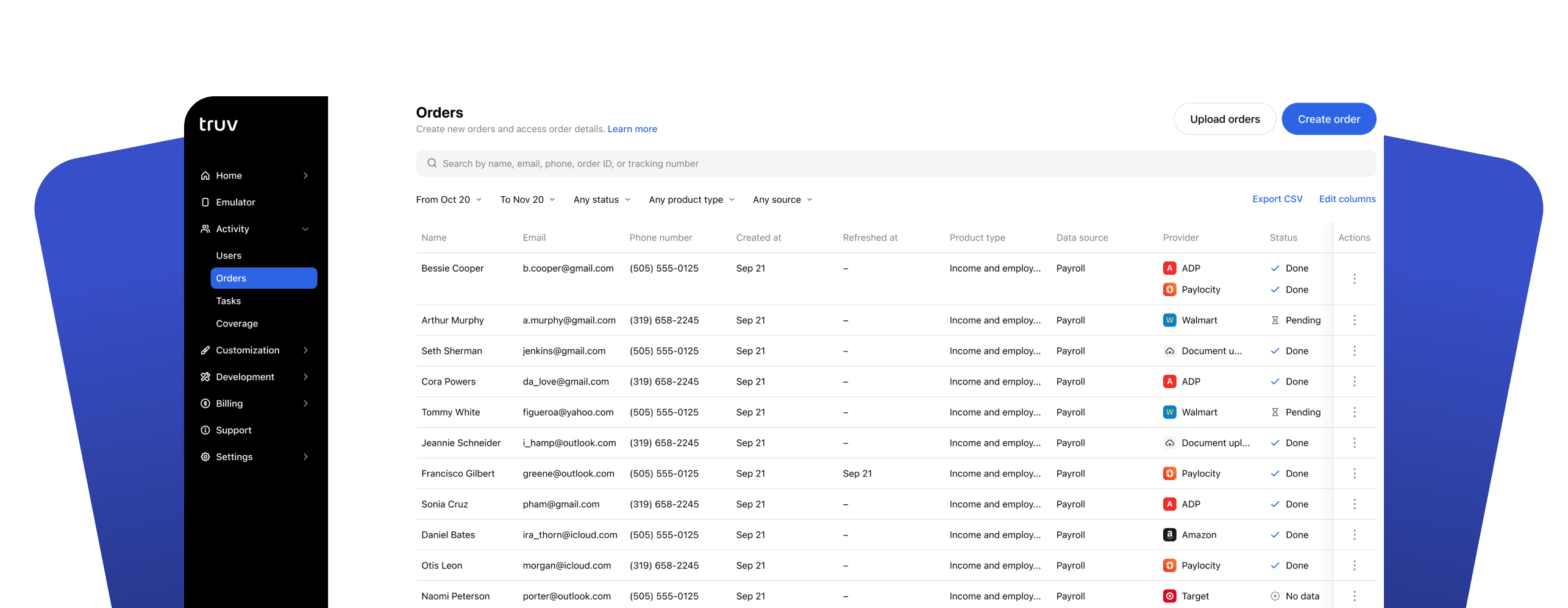 Truv Dashboard